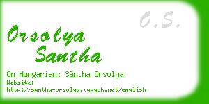 orsolya santha business card